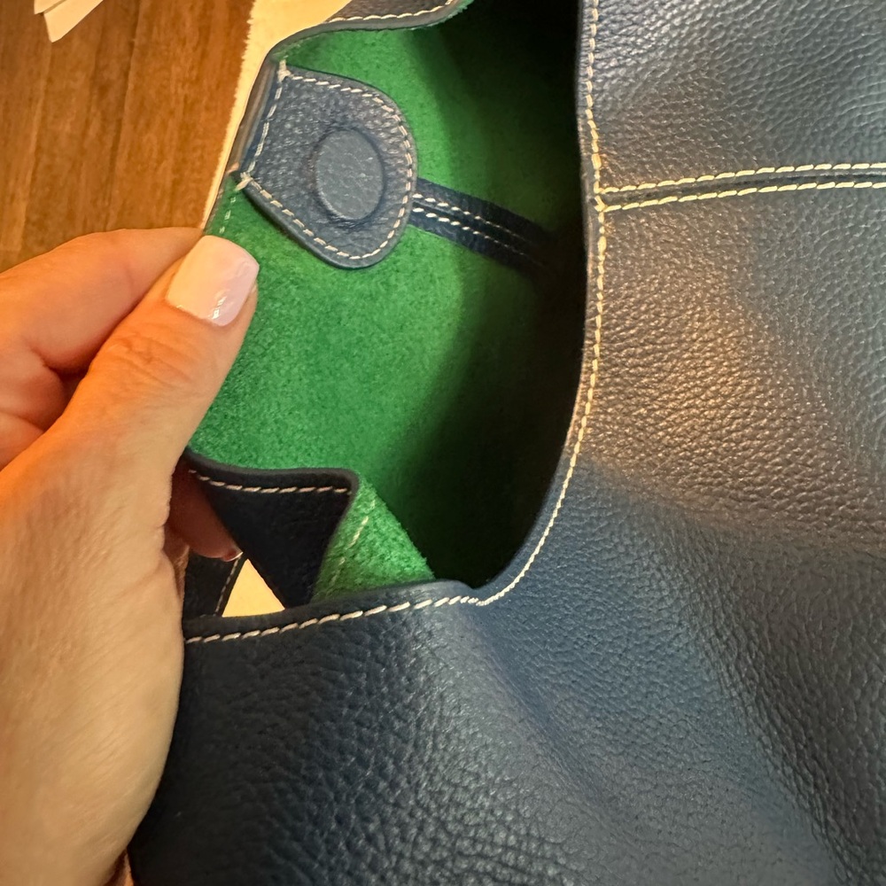 Chic Blue Leather Hobo Bag - Picture 4 of 4
